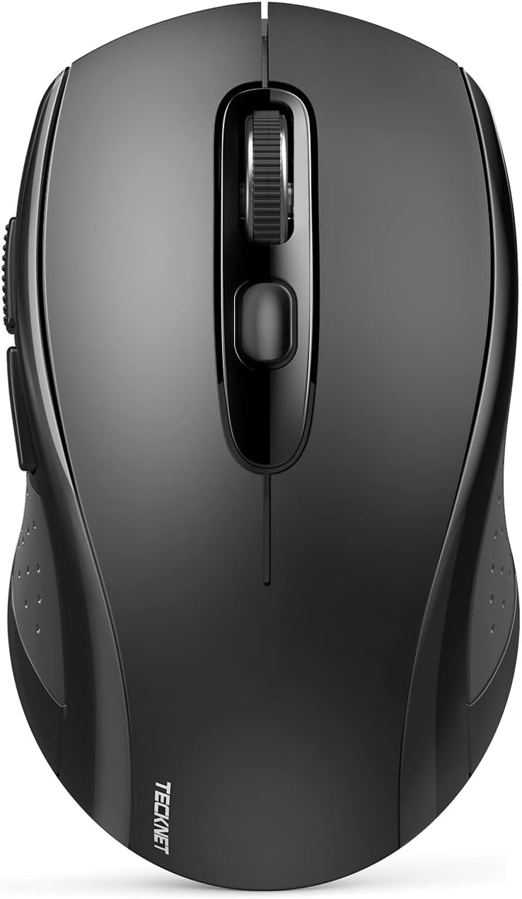 TECKNET Bluetooth Mouse, Wireless Mouse Bluetooth for Laptop 2-in-1(BT 5.0/3.0+2.4Ghz) Computer Mouse, Portable PC Mouse Wireless with USB Receiver for Mac, Compatible with MacBook Pro Air Chromebook-0