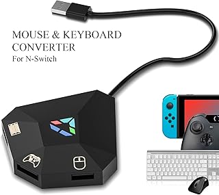 ECHZOVE Keyboard and Mouse Adapter for Nintendo Switch, Keyboard and Mouse Adapter for PS4, Xbox One, PS3, Xbox 360