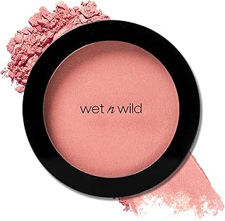 wet n wild Color Icon Blush, Effortless Glow & Seamless Blend infused with Luxuriously Smooth Jojoba Oil, Sheer Finish with a Matte Natural Glow, Cruelty-Free & Vegan - Pinch Me Pink