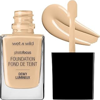 wet n wild Photo Focus Dewy Liquid Foundation Makeup, Soft Beige (Packaging May vary)