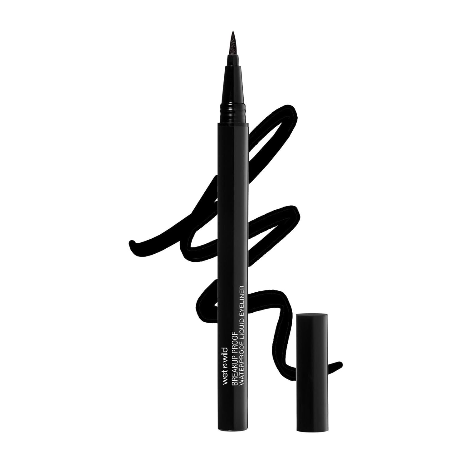 wet n wild Mega Last Breakup Proof Liquid Eyeliner - Ultra-Fine Brush, Waterproof, 16-Hour Long-Lasting Wear- Cruelty-Free & Vegan - Black-0