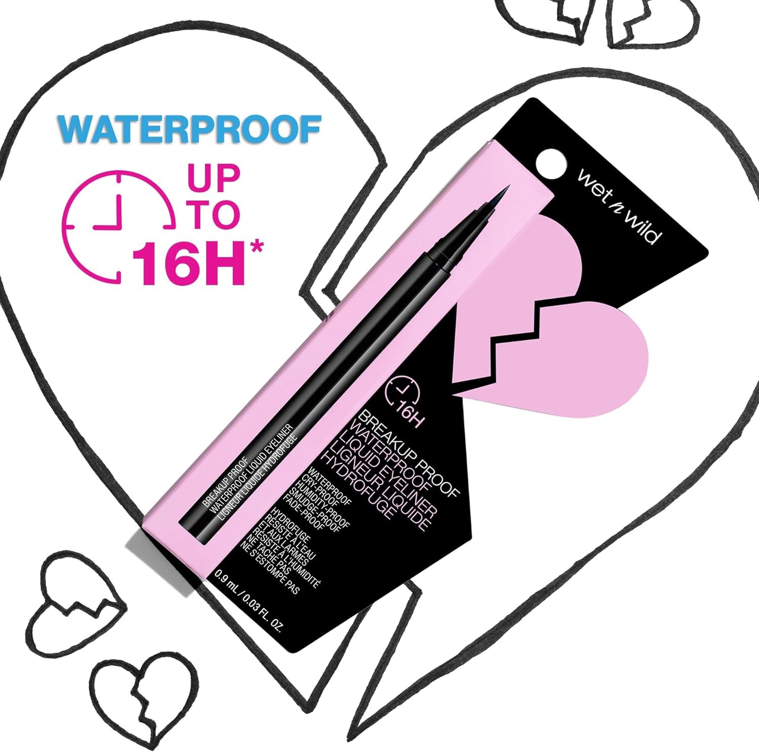 wet n wild Mega Last Breakup Proof Liquid Eyeliner - Ultra-Fine Brush, Waterproof, 16-Hour Long-Lasting Wear- Cruelty-Free & Vegan - Black-11