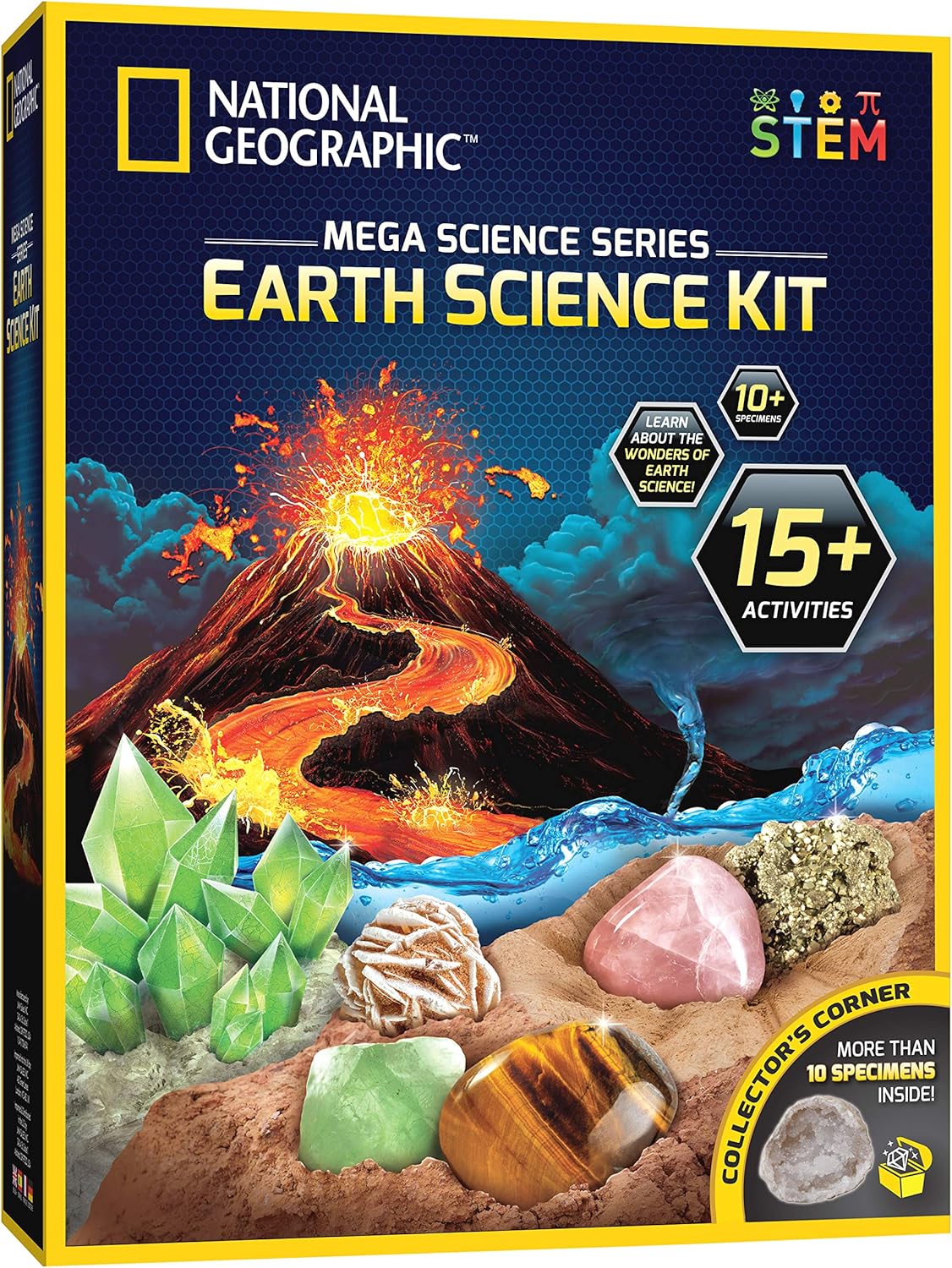 National Geographic STEM Science Kit - 15+ Experiments, Crystal Growing, Volcano Kit, Dig Kits & Gemstones for Kids - Amazon Exclusive-7