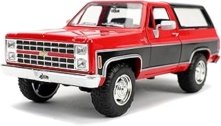 Jada Toys Just Trucks 1:24 1980 Chevrolet Blazer K5 Die-cast Car Red/Black, Toys for Kids and Adults