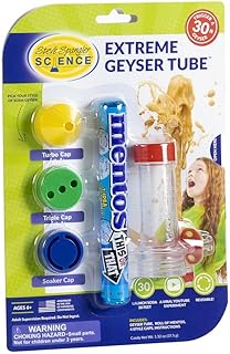 Steve Spangler Science Extreme Geyser Tube - Science Kit for Kids - Mentos & Soda Lab Experiment - Includes Tube, Candy, & Unique Spray Caps - Chemistry Magic - Classroom STEM Project