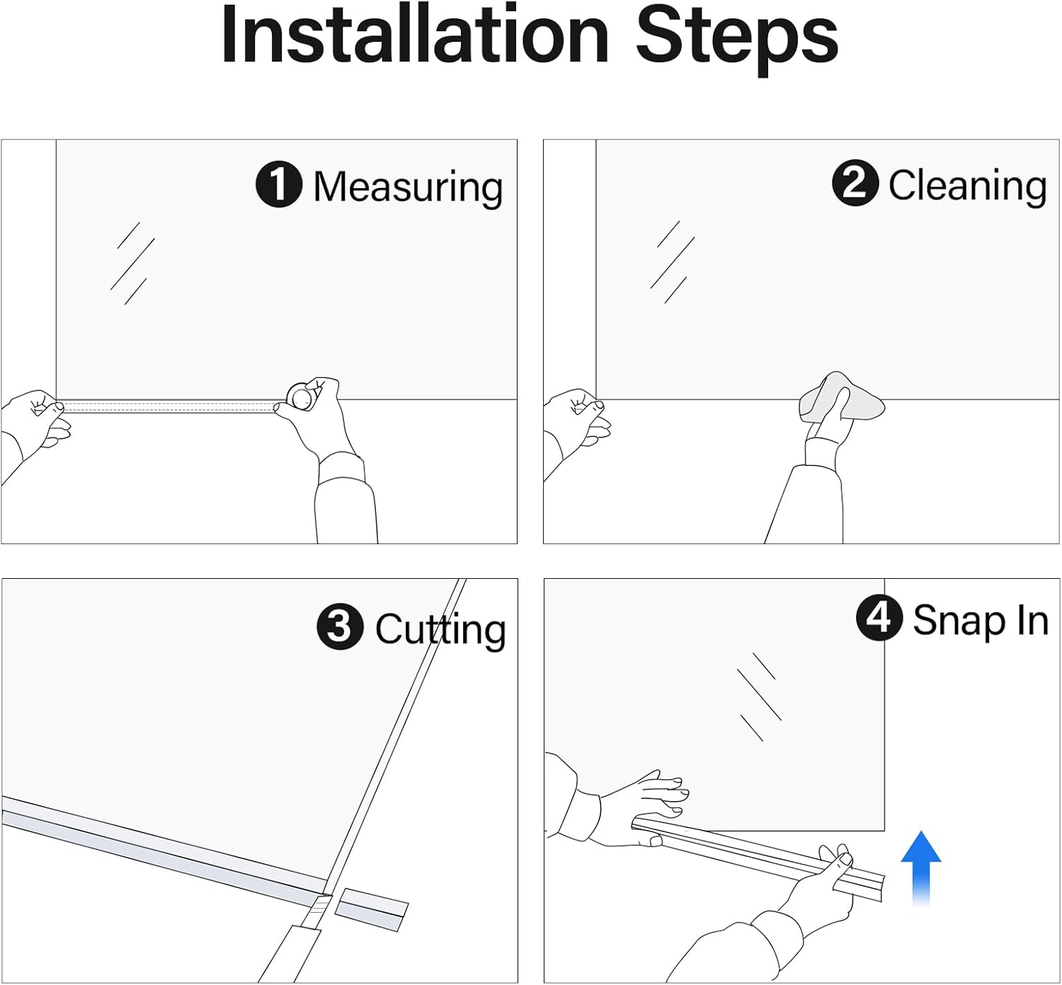 Yecaye 3-Pack 3/8" x 39" Shower Door Bottom Seal - Shower Door Sweep - Frameless Glass Seal Strip - Stop Shower Leaks and Create a Water Barrier, 10MM-7