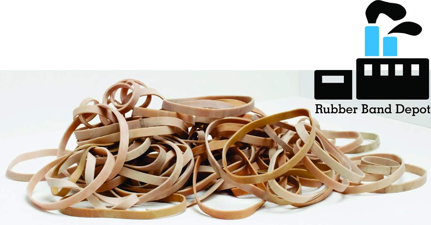 Rubber Bands, Rubber Band Depot, Size #84, Approximately 40 Rubber Bands Per Bag, Rubber Band Measurements: 3-1/2" x 1/2'' - 1/4 Pound Bag-0