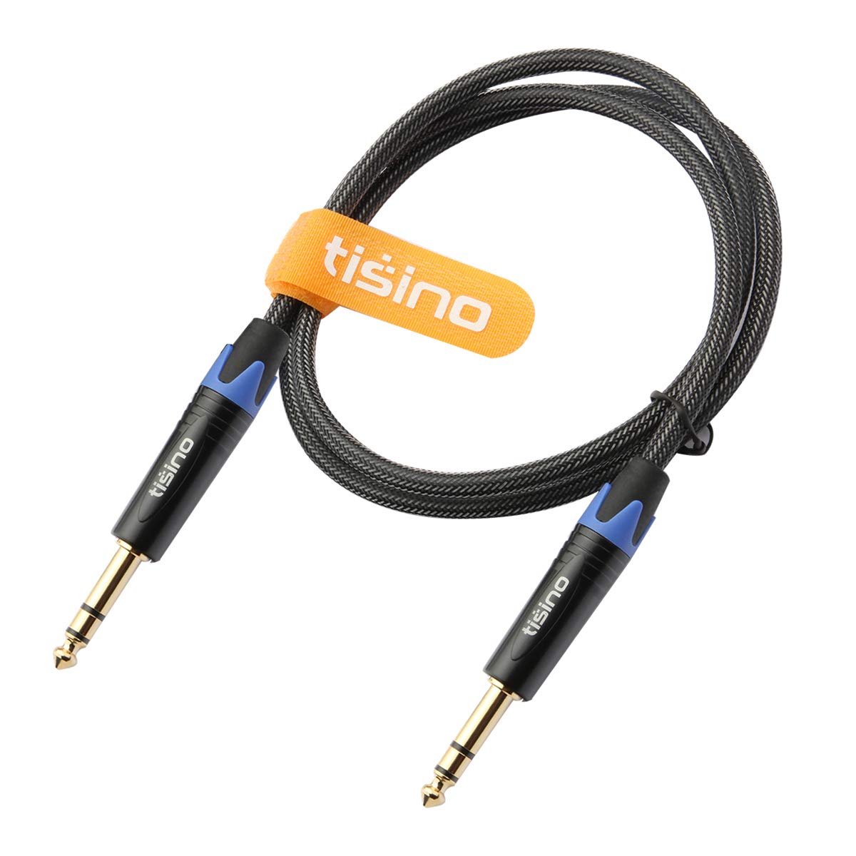 tisino 1/4 inch TRS Cable, Quarter inch 1/4 TRS to TRS Balanced Stereo Audio Cable Male to Male Pro Interconnect Cable Guitar Cable, Nylon Braid - 3 FT-7