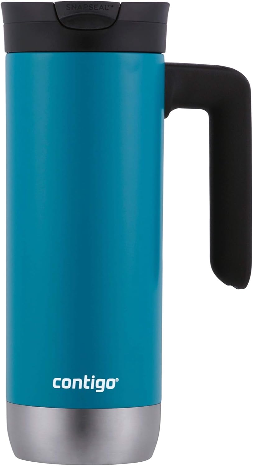 Contigo Superior 2.0 Stainless Steel Travel Mug with Handle with SNAPSEAL Lid, 20oz., Juniper-0