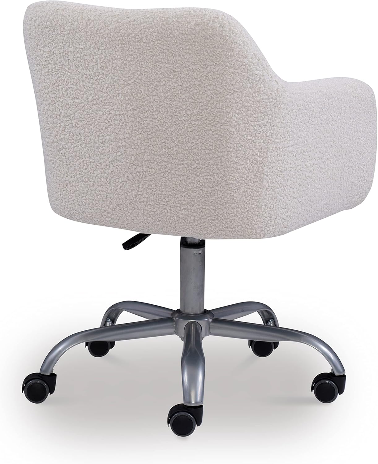 Linon Home Decor Products Linon Brooklyn Sherpa Office Chair, Ivory-15