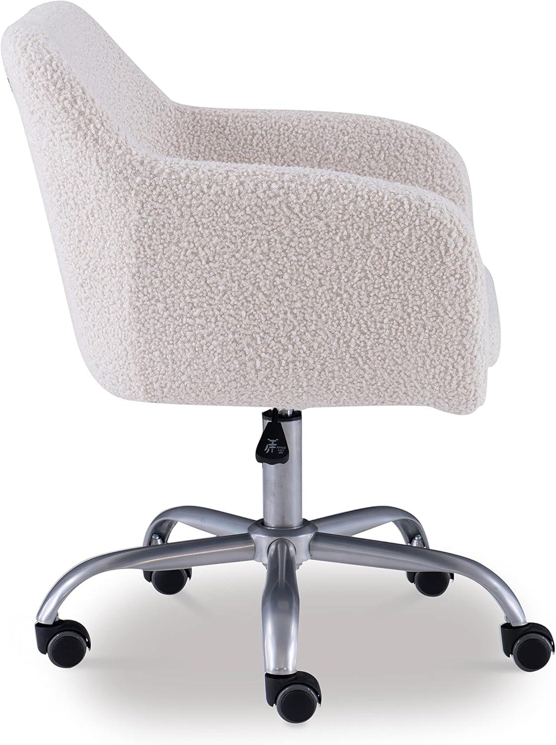 Linon Home Decor Products Linon Brooklyn Sherpa Office Chair, Ivory-6