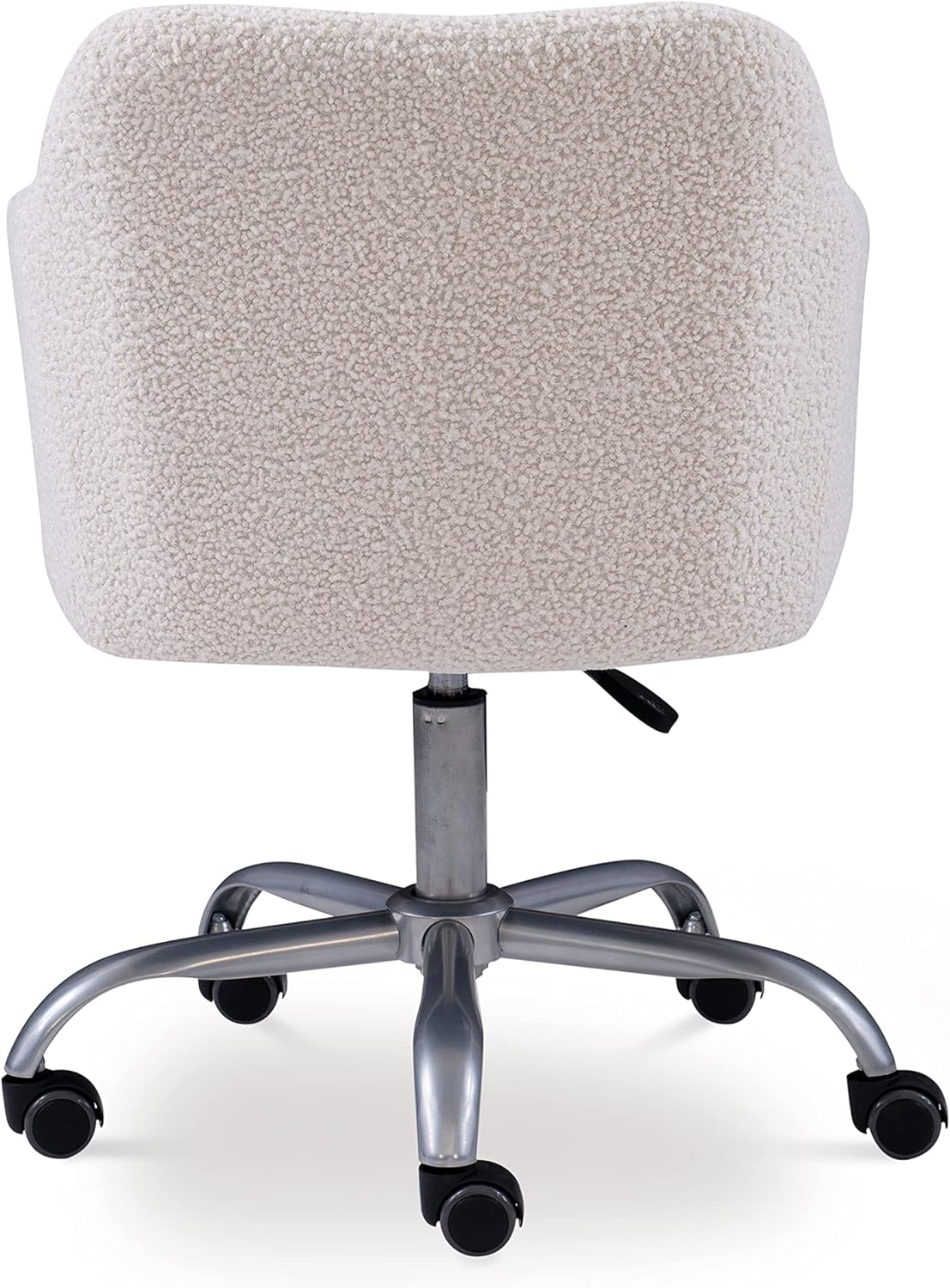 Linon Home Decor Products Linon Brooklyn Sherpa Office Chair, Ivory-7