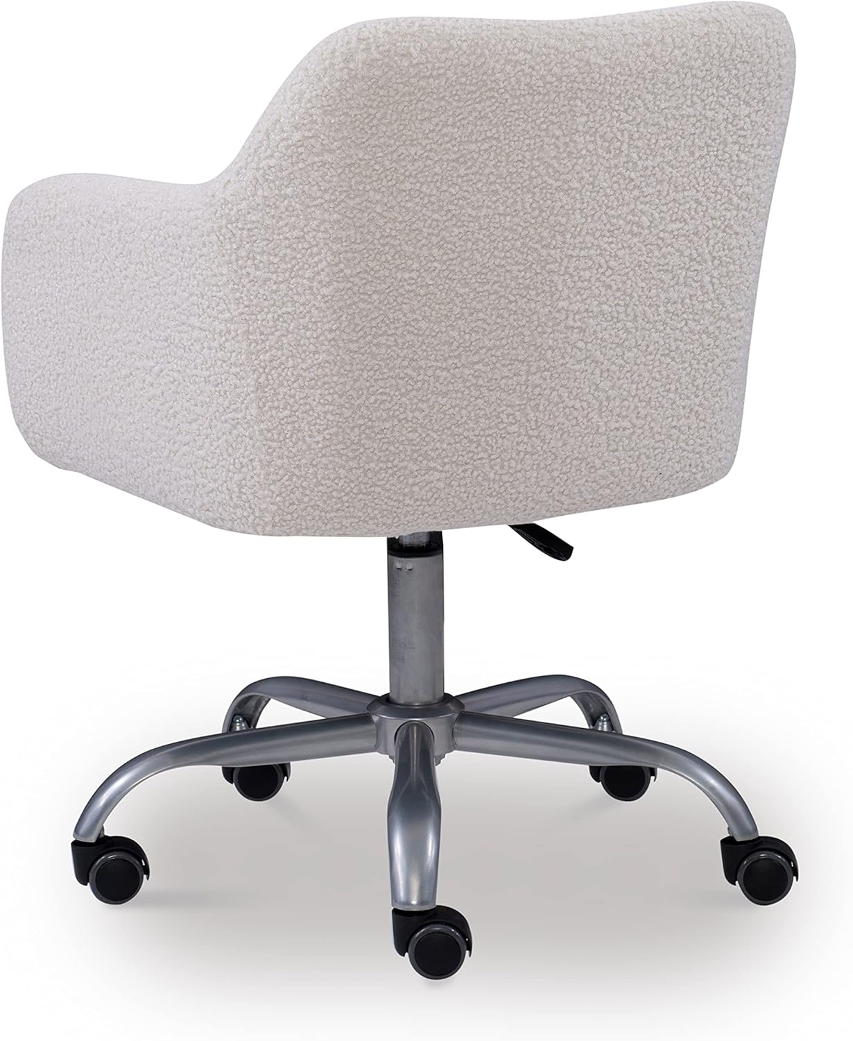 Linon Home Decor Products Linon Brooklyn Sherpa Office Chair, Ivory-8