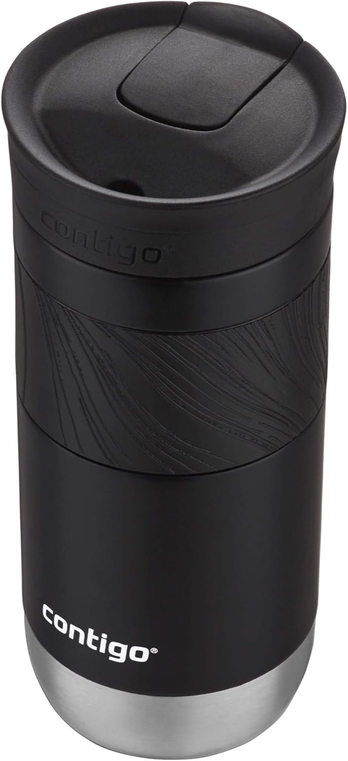 Contigo Byron Vacuum-Insulated Stainless Steel Travel Mug with Leak-Proof Lid, Reusable Coffee Mug or Water Bottle, BPA-Free, 16oz, Licorice, Keeps Beverages Hot for 6 Hours or Cold for 12 Hours-2