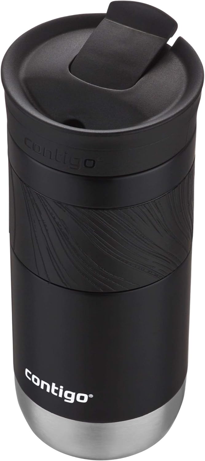 Contigo Byron Vacuum-Insulated Stainless Steel Travel Mug with Leak-Proof Lid, Reusable Coffee Mug or Water Bottle, BPA-Free, 16oz, Licorice, Keeps Beverages Hot for 6 Hours or Cold for 12 Hours-3