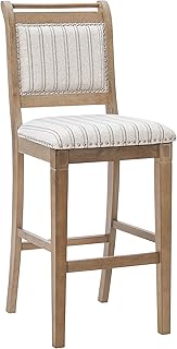 Linon Home Decor Products Newton Grey Bar Stool, Gray Wash