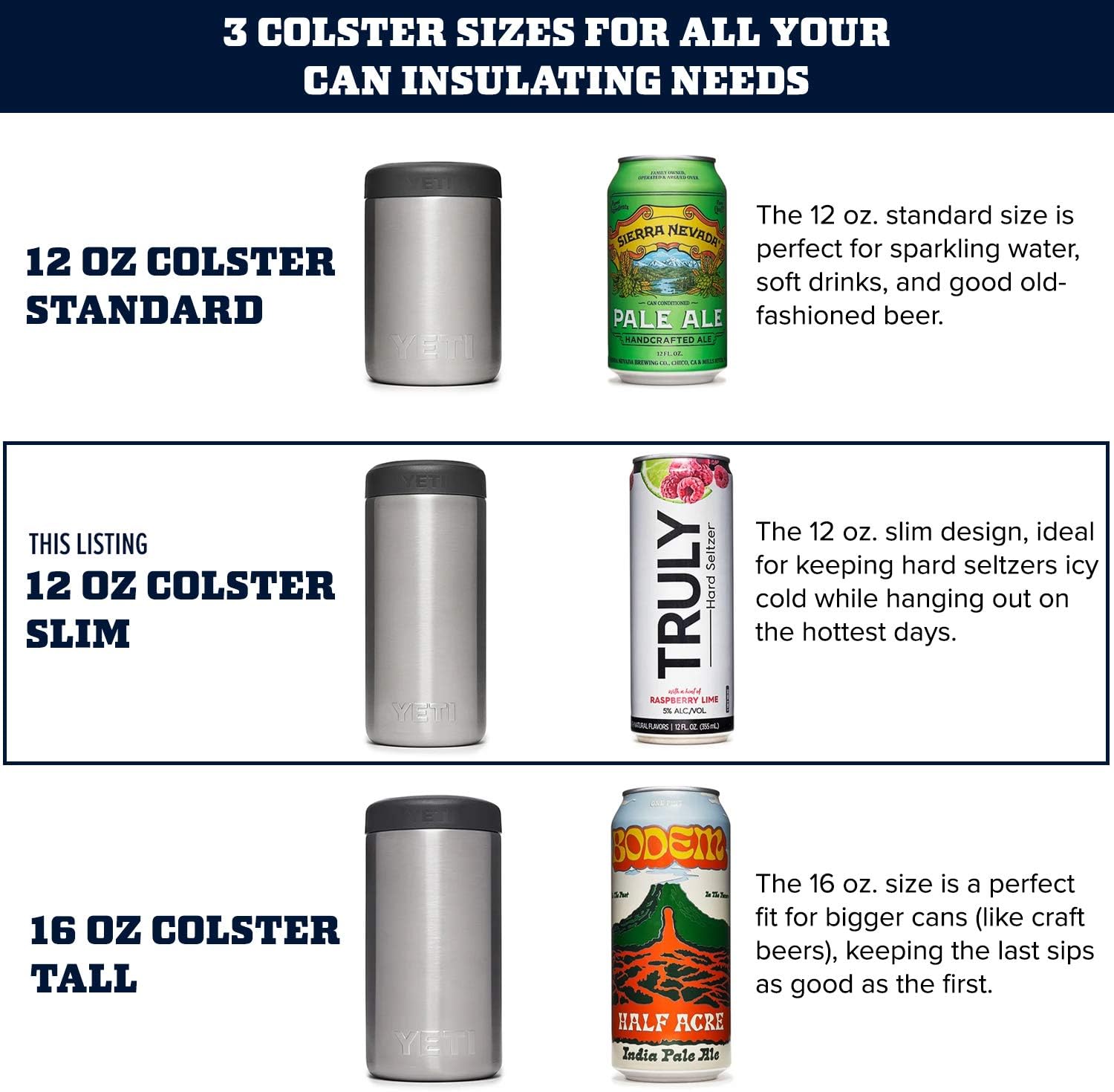 YETI Rambler 12 oz. Colster Slim Can Insulator for the Slim Hard Seltzer Cans-1