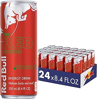 Red Bull Red Edition Watermelon Energy Drink, 8.4 Fl Oz, 24 Cans