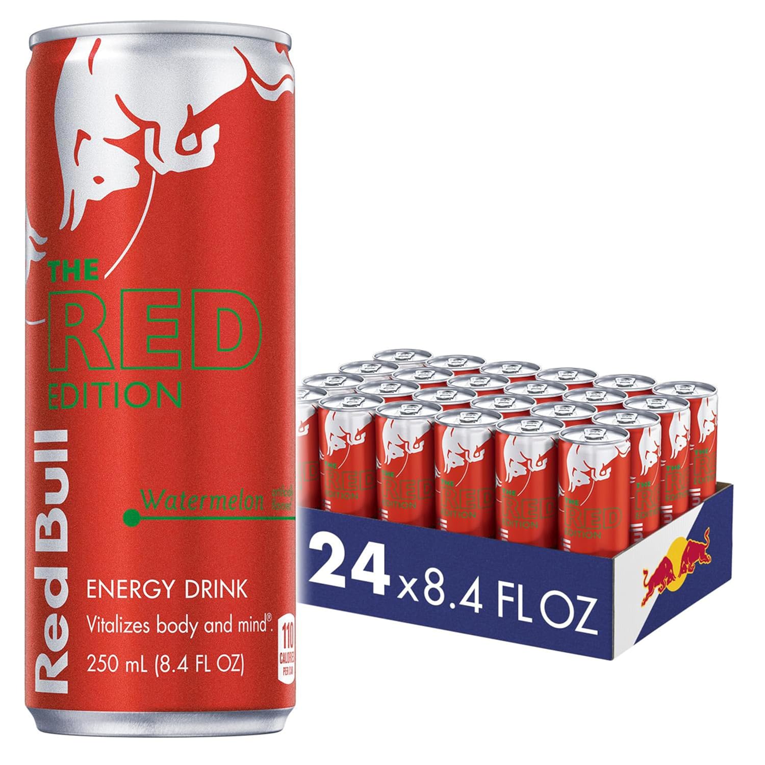 Red Bull Red Edition Watermelon Energy Drink, 8.4 Fl Oz, 24 Cans-0