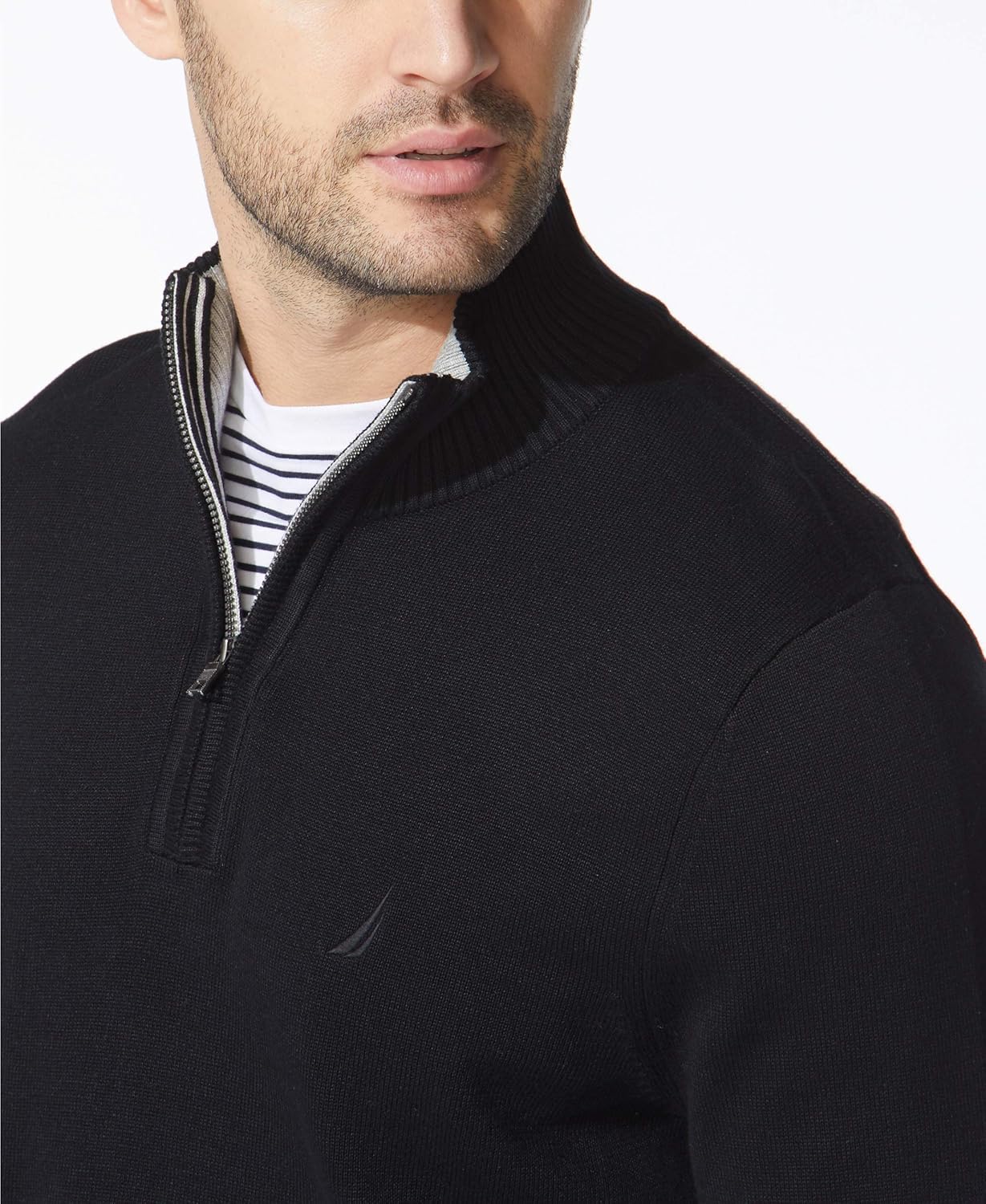 Nautica Men's Quarter-Zip Sweater-3