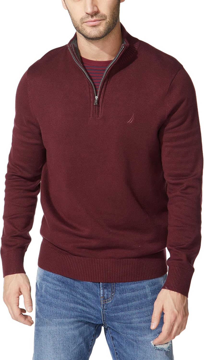 Nautica Men's Quarter-Zip Sweater-0