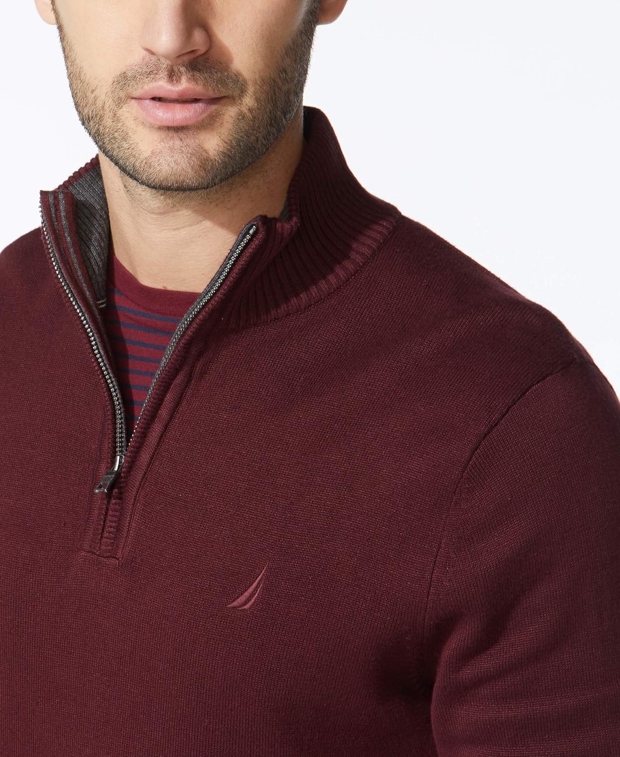 Nautica Men's Quarter-Zip Sweater-3