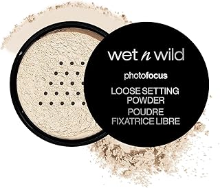 wet n wild Photo Focus Loose Baking Setting Powder, Highlighter Makeup, Fair to Medium & Tan Skin Tones, Translucent