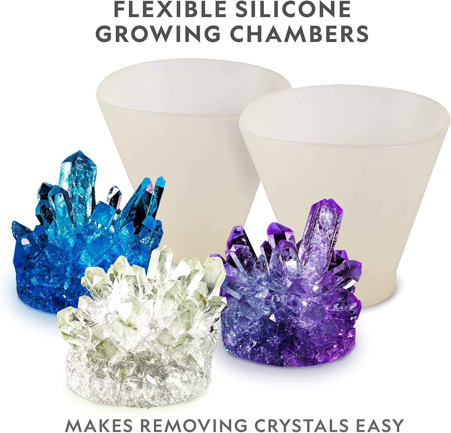 National Geographic Mega Crystal Growing Kit - Grow 6 Crystals with Light-Up Stand, Science Gifts for Kids 8-12-4