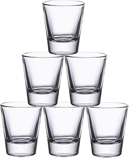 Gmark 1.5-Ounce Heavy Base Shot Glass Set, Whiskey Shot Glass 6-Pack GM2011B