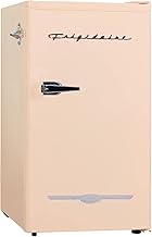 Frigidaire Retro Compact Fridge with Chiller, 3.2 cu ft Countertop Fridge with Built-In Bottle Opener, Compact Refrigerator for Office, Bedroom, Dorm Room or Cabin - 16.5"D x 19"W x 31"H (Pink)