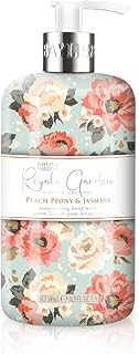 Baylis & Harding Liquid Hand Soap Wash with Dispenser, Royale Garden, Peach Peony & Jasmine, 16.9oz/500ml