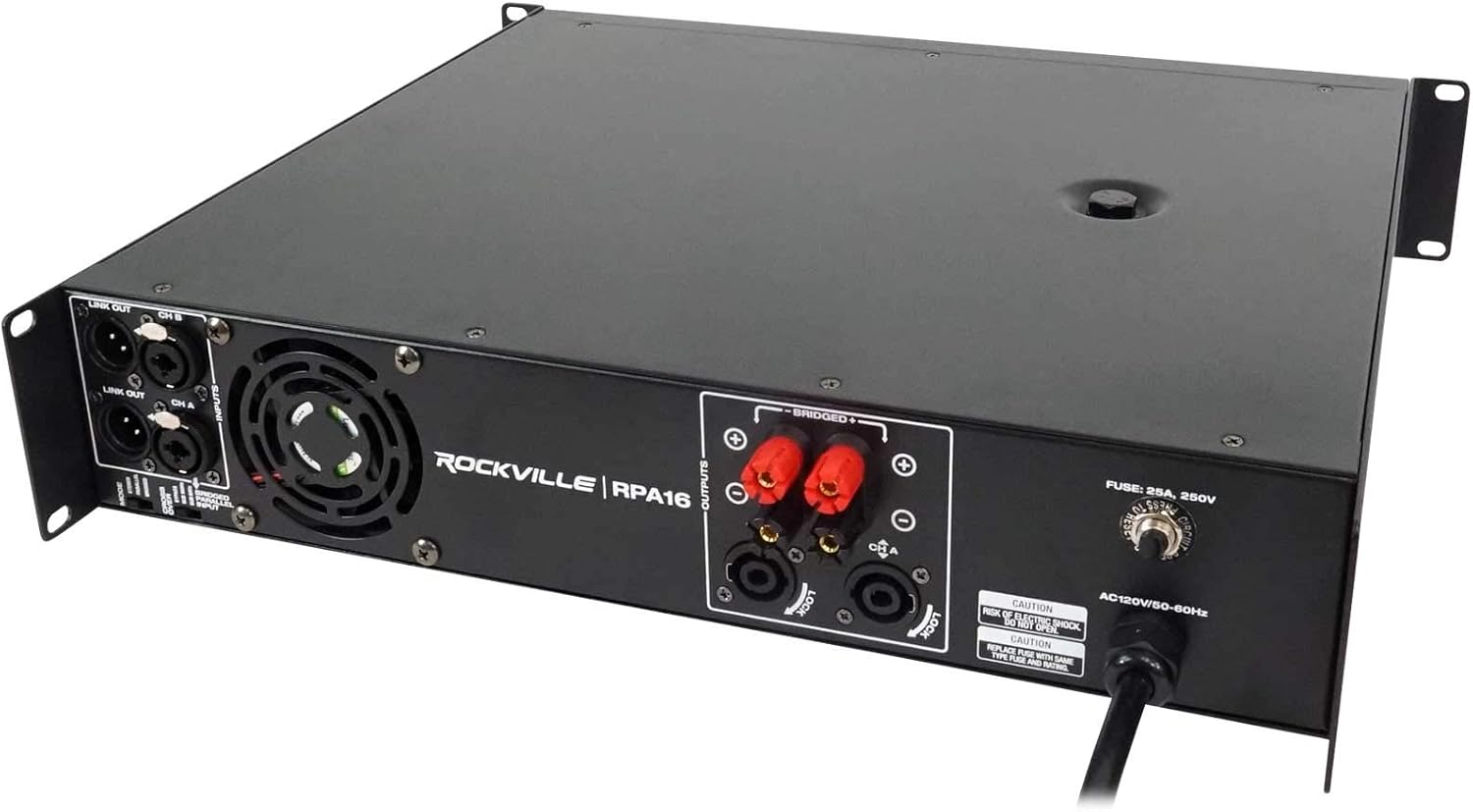 Rockville RPA14 10000W Peak / 3000W RMS 2-Channel Power Amplifier, Rack Mountable - Perfect for Live Sound, Pro Audio, DJs-2