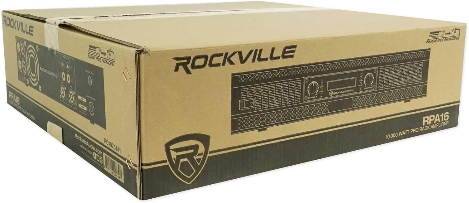 Rockville RPA14 10000W Peak / 3000W RMS 2-Channel Power Amplifier, Rack Mountable - Perfect for Live Sound, Pro Audio, DJs-6