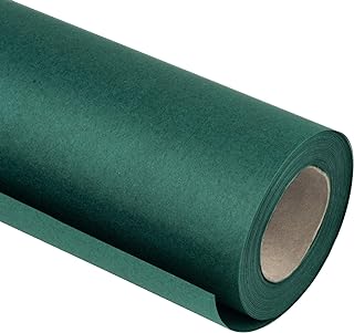 RUSPEPA Green Kraft Wrapping Paper - 81.5 Sq Ft Heavyweight Paper for Wedding,Birthday, Shower, Congrats, and Holiday - 30 inches x 32.8 feet Per Roll