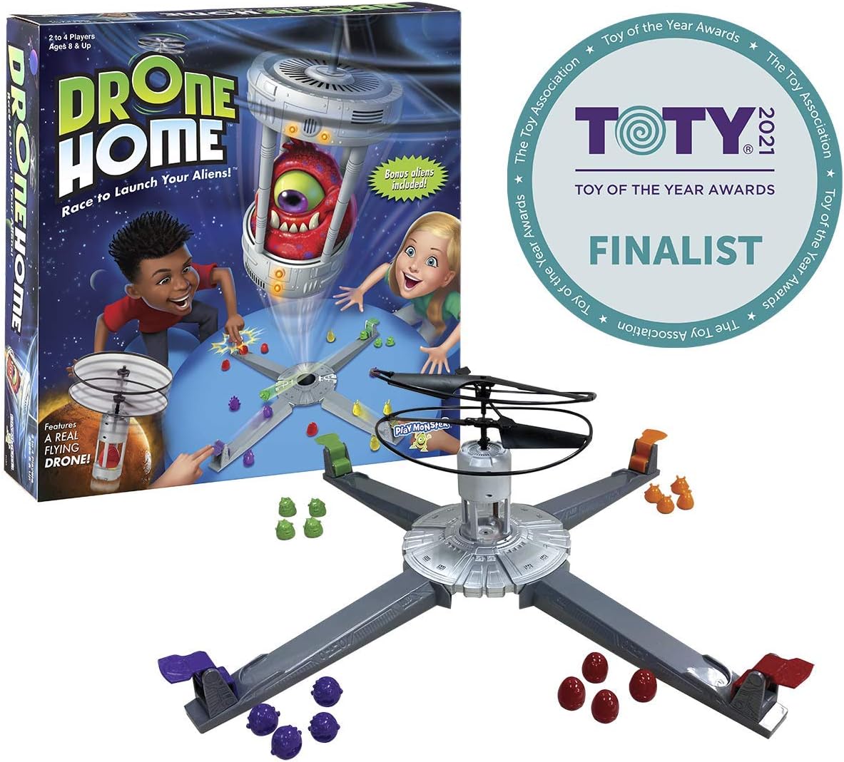 Drone Home -- First Ever Game With a Real, Flying Drone -- Great, Family Fun! -- For 2-4 Players -- Ages 8+-1