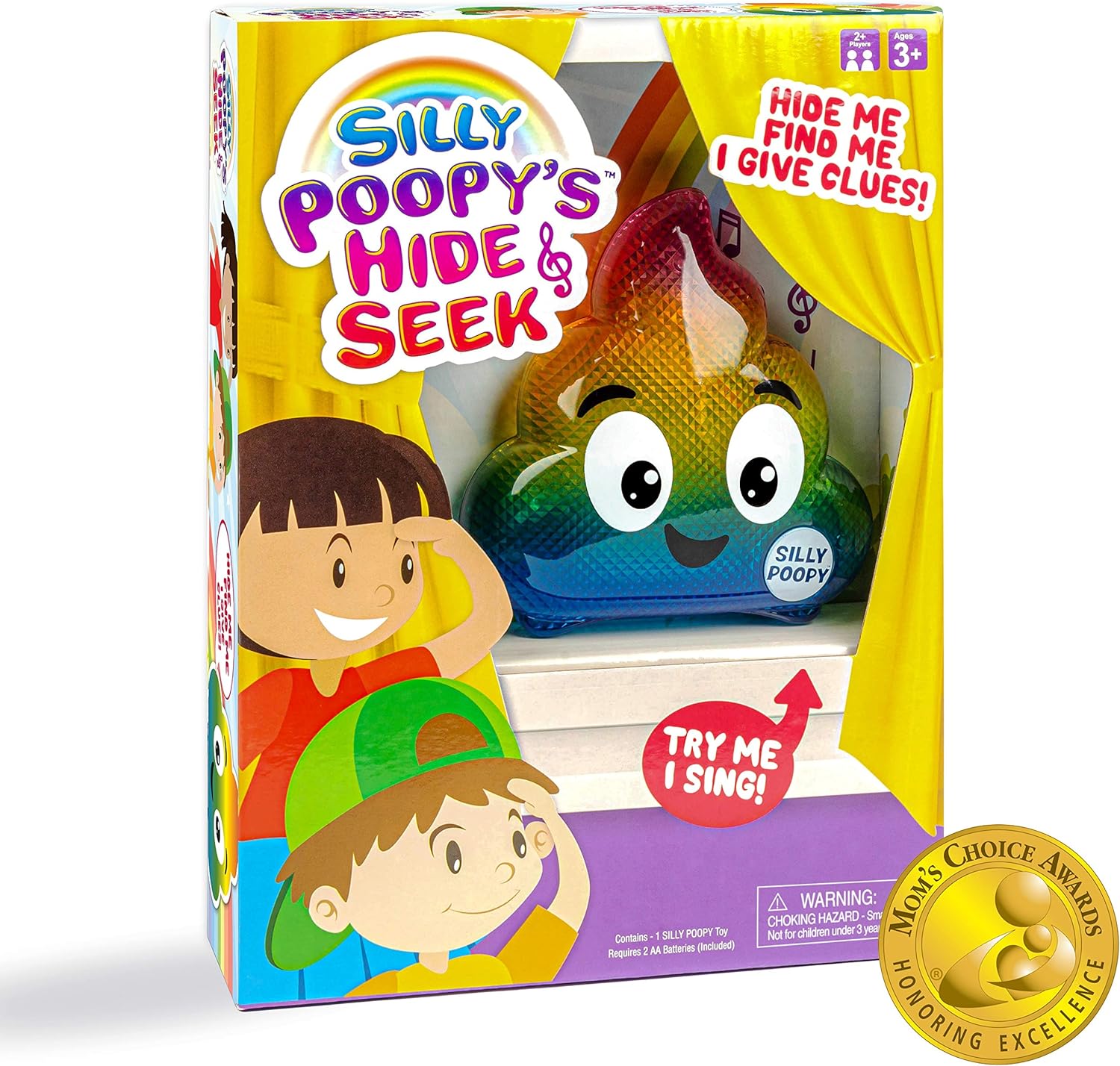 WHAT DO YOU MEME? Silly Poopy's Hide & Seek - The Talking, Singing Rainbow Hide & Seek Toy - Learning Toys for Toddlers 3-4 Years, Toddler Travel Toys, Hide and Seek Toys for Kids by Relatable-0