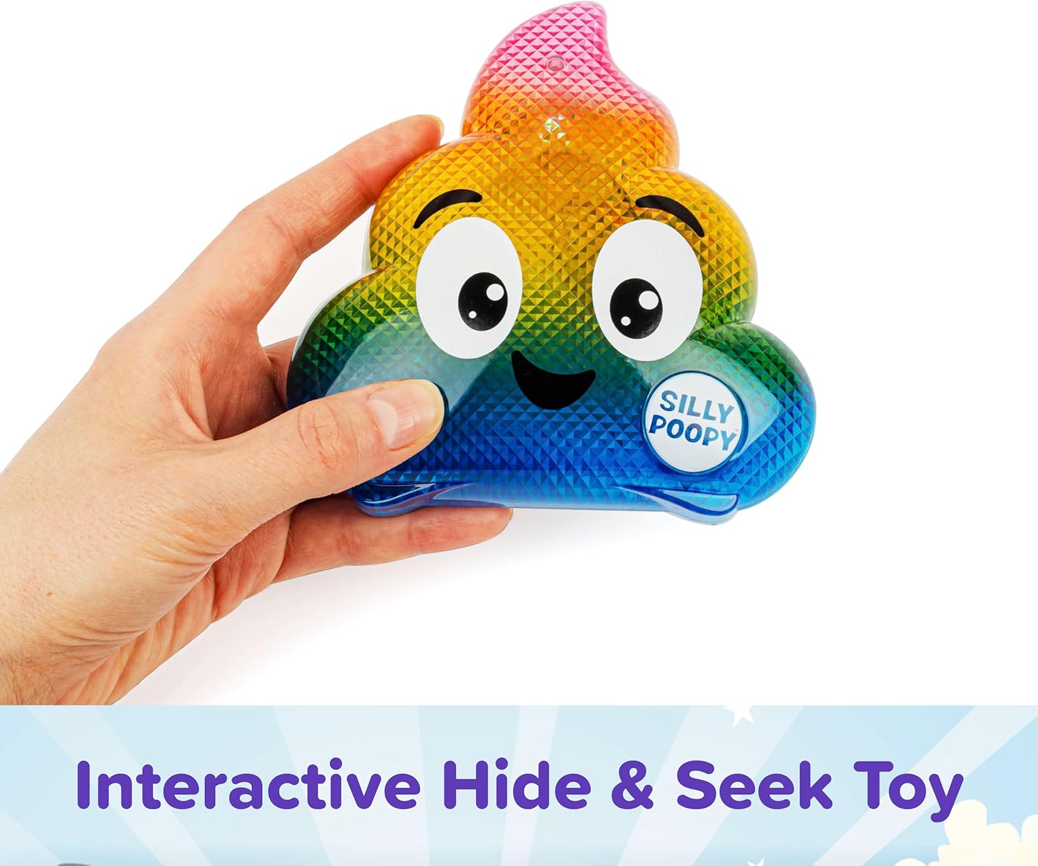 WHAT DO YOU MEME? Silly Poopy's Hide & Seek - The Talking, Singing Rainbow Hide & Seek Toy - Learning Toys for Toddlers 3-4 Years, Toddler Travel Toys, Hide and Seek Toys for Kids by Relatable-4