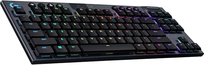 Logitech G915 TKL Tenkeyless Lightspeed Wireless RGB Mechanical Gaming Keyboard, Low Profile Switch Options, Lightsync RGB, Advanced Wireless and Bluetooth Support - Tactile