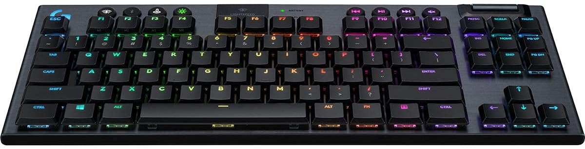 Logitech G915 TKL Tenkeyless Lightspeed Wireless RGB Mechanical Gaming Keyboard, Low Profile Switch Options, Lightsync RGB, Advanced Wireless and Bluetooth Support - Tactile-3