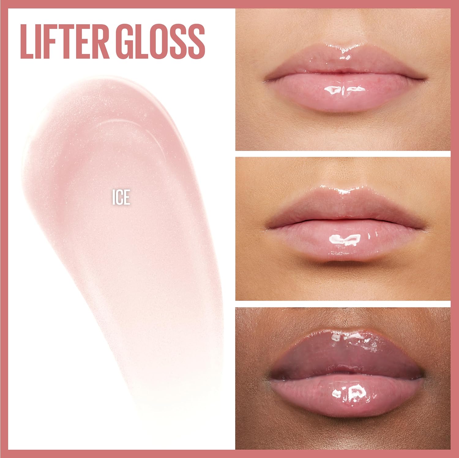 Maybelline Lifter Gloss, Hydrating Lip Gloss with Hyaluronic Acid, Ice, Pink Neutral, 0.18 Ounce-4