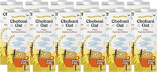 Chobani Oat Milk, Plain Oat Barista Edition, Shelf Stable Non Dairy Milk, Creamer, Vegan Friendly, Gluten-Free, 32 FL OZ (Pack-12)