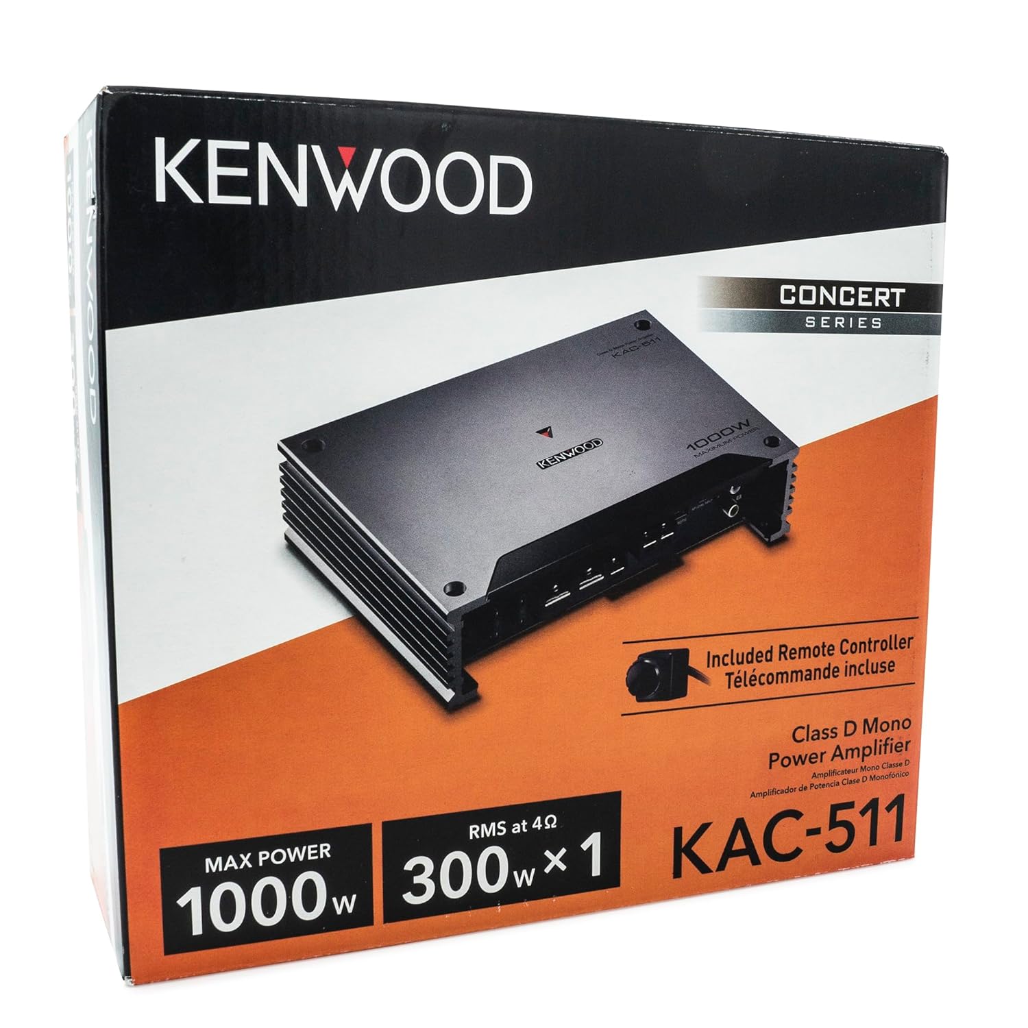 Kenwood KAC-511 Class D Digital Mono Amplifier with Variable Low-Pass Crossover - Black-5