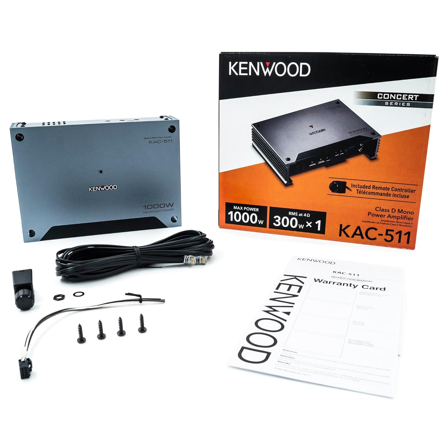 Kenwood KAC-511 Class D Digital Mono Amplifier with Variable Low-Pass Crossover - Black-6