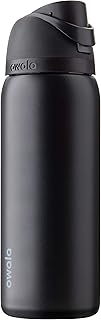 Owala FreeSip Insulated Stainless Steel Water Bottle with Straw, BPA-Free Sports Water Bottle, Great for Travel, 32 Oz, Very, Very Dark