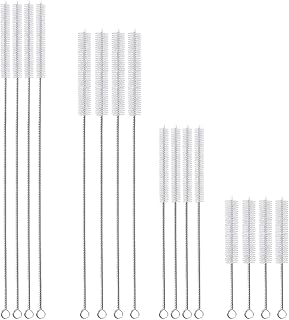 VEHHE Drinking Straw Cleaner Brush,16 Piece Drinking Straw Cleaner Brush for Tumbler Straws, Stainless Steel Straw, Silicone Straw,Baby Bottle Cleaing Brush Extra Long Nylon Brushes Multi-Size