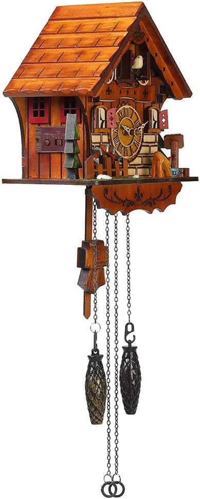 Kintrot Cuckoo Clock Handcrafted Traditional Black Forest Wood Clock Wall Decor-1