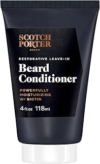 Scotch Porter Restorative Leave-In Beard Conditioner – Deep Conditioning Softener with Lightweight Feel, Reduces Frizz & Provides Long-lasting Hydration & Shine to Dull, Dry, Coarse Beards – 4 oz.