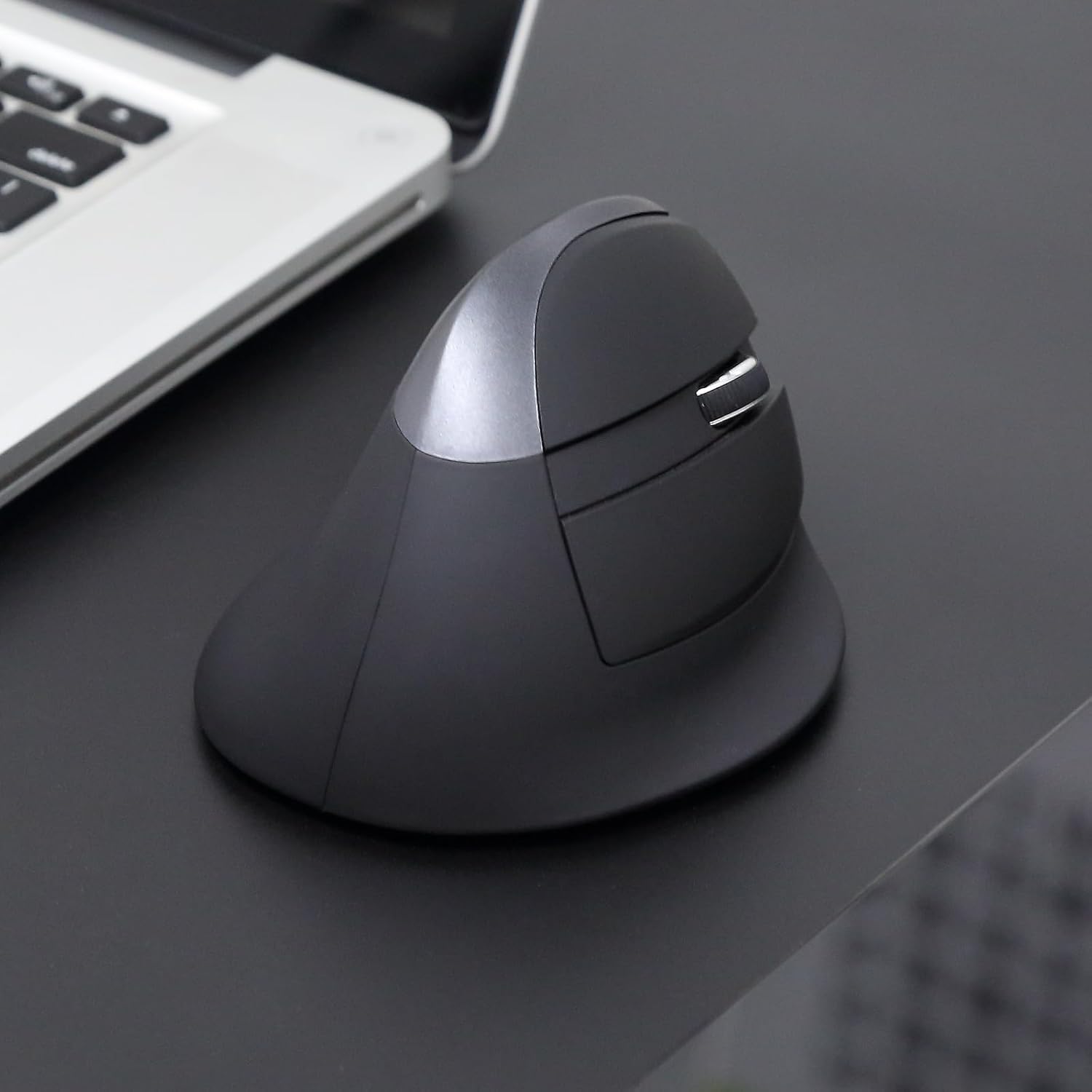 DeLUX Wireless Vertical Mouse, Small Silent Ergonomic Mouse with BT 5.0 and USB Receiver, 6 Buttons and 4000 DPI, RGB Rechargeable Mouse for Carpal Tunnel (M618mini-Iron Gray)-6