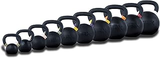 TRX Training Rubber-Coated Kettlebells, Ultra-Durable Heavy-Duty Bells, Wear-Resistant Fitness Weight Set