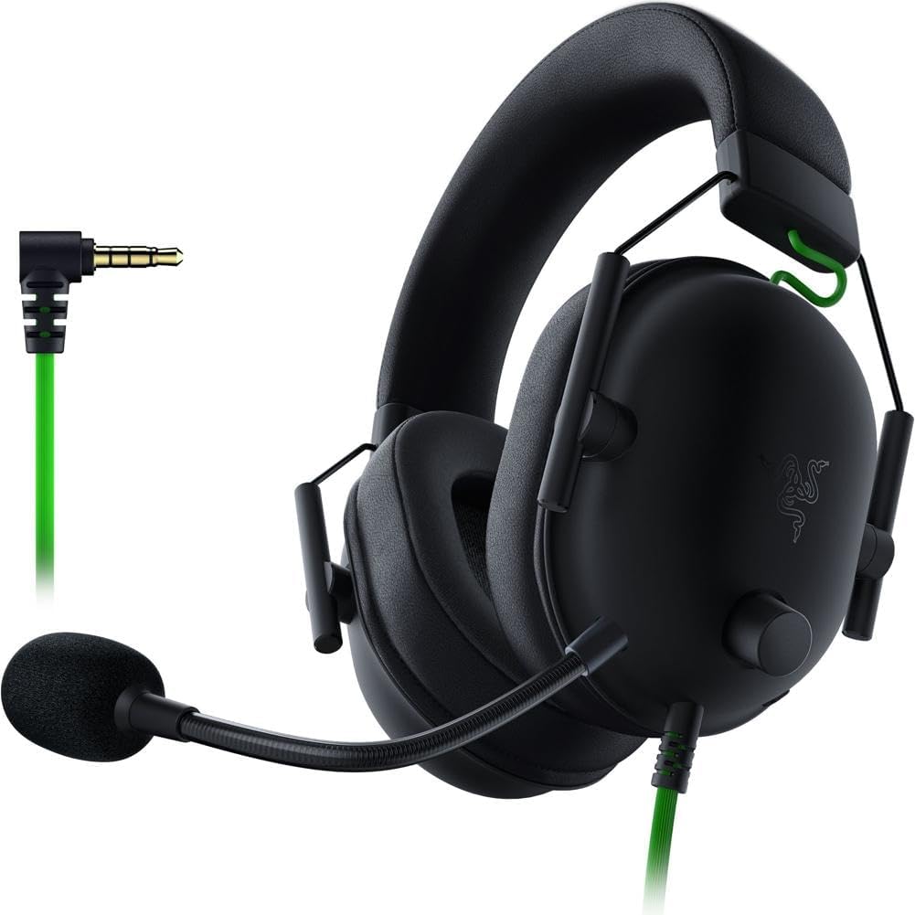 Razer BlackShark V2 X Gaming Headset: 7.1 Surround Sound - 50mm Drivers - Memory Foam Cushion - For PC, PS4, PS5, Switch - 3.5mm Audio Jack - Black-0